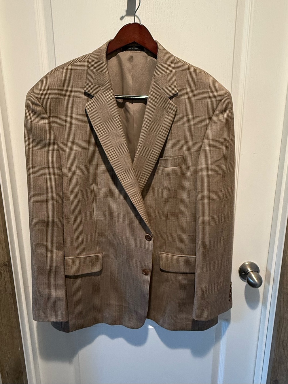 Ralph Lauren Men's Brown Plaid Two-Button Blazer 50R